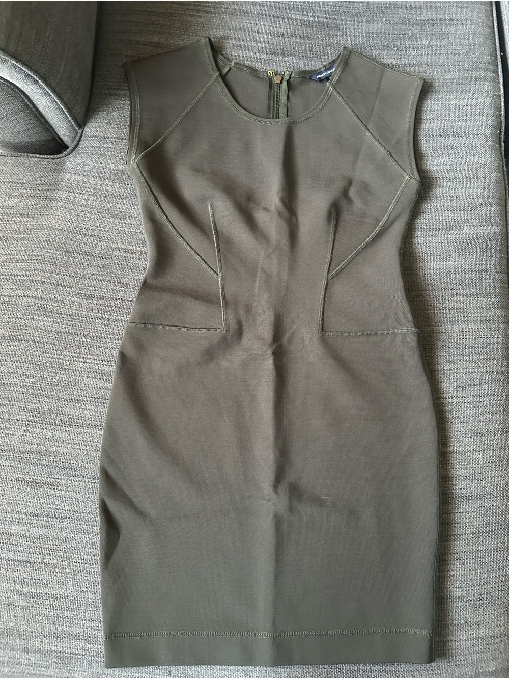 French Connection Olive Green Bodycon Dress, size 10